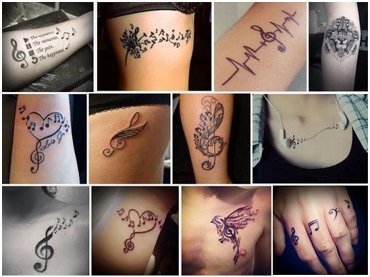 muzică tattoo designs
