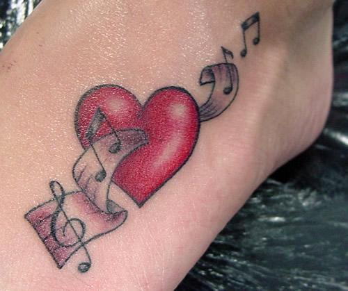 inimă Musical Tattoo