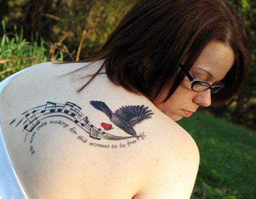 Muzical Bird Tattoo