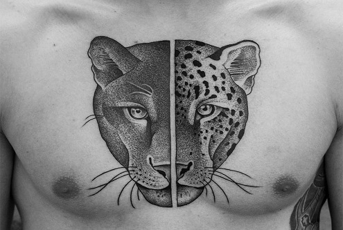 Živali Dot Work Tattoo