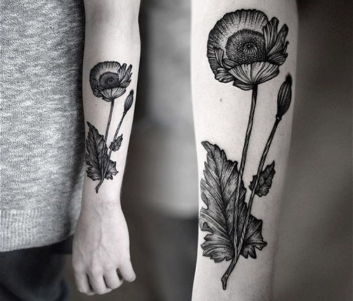 Punct Flower Tattoo