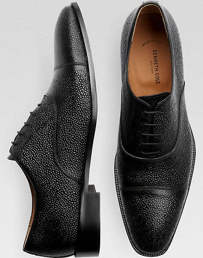 Pebble Textured Oxford Shoes for Men