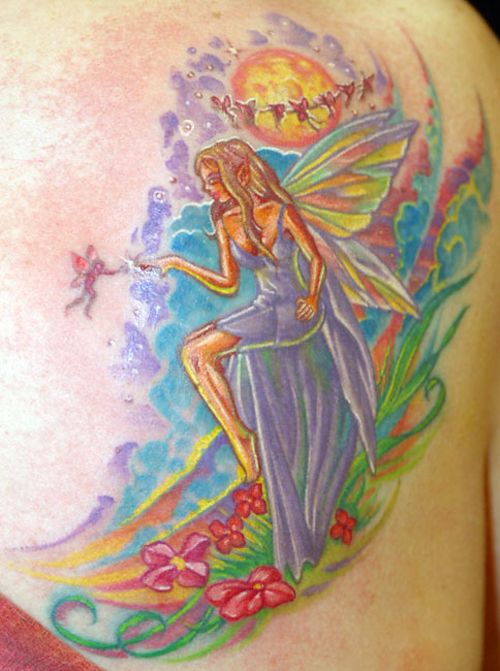 Színes Fairy Tattoos