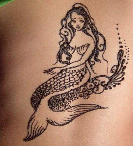 mermaid mehndi tattoo