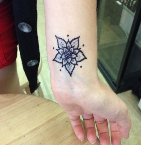 henna flower tattoo design