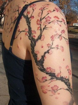 vyšnia Blossom Tree Armband Tattoos 1
