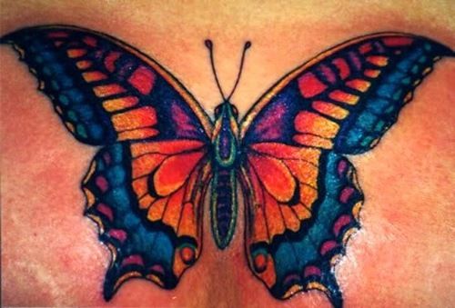 eye catching butterfly tattoo