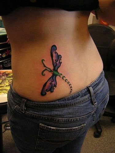 Simple butterfly tattoo for the back