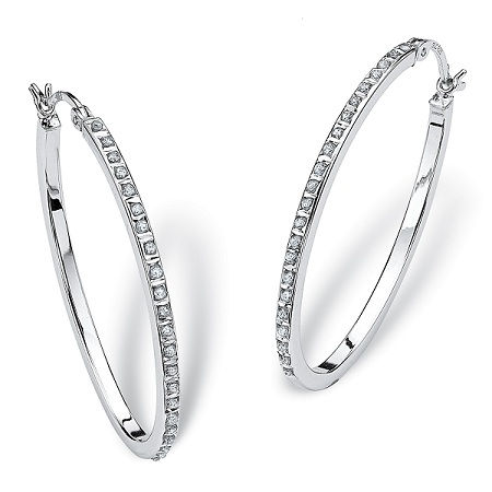oval-shaped-diamond-hoop-platinum-earrings