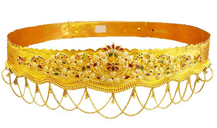 Indian Gold Waist Belt for Women