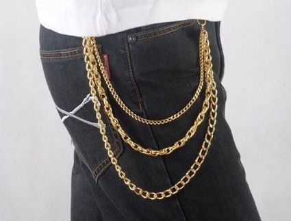 Gold Chain Belt Design for Men