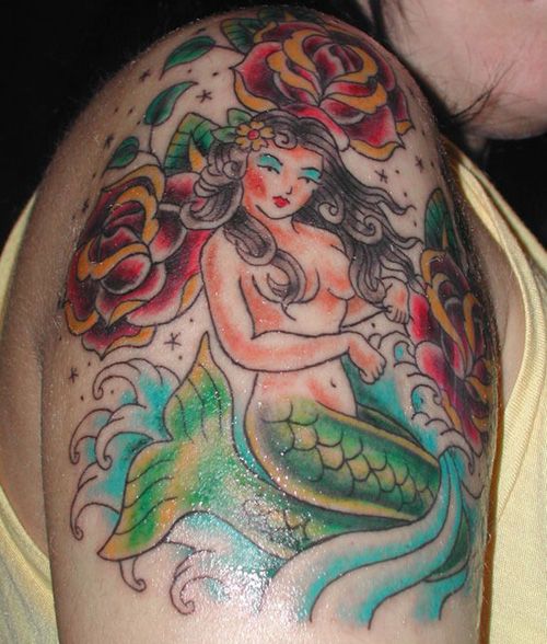 Hawaiian Mermaid Tattoo