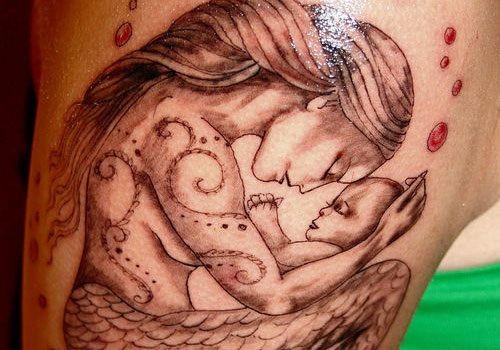 Simple Mermaid Tattoo