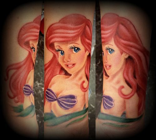 Ariel Mermaid Tattoo