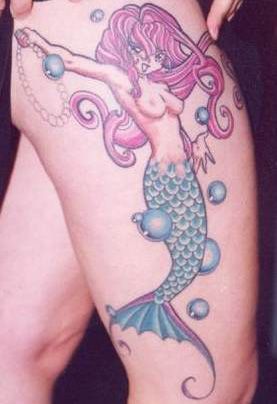 roșu Haired Mermaid Tattoo