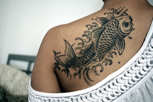 Back Plain Fish Tattoo