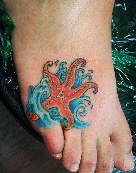 tengeri csillag-tetoválás