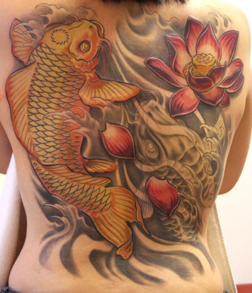 Aranysárga Fish Tattoos