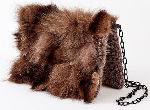 Vilna and Fur Small Handbag