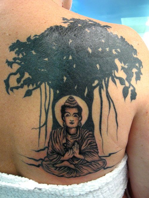 Bodhi Tree Buddha Tattoo