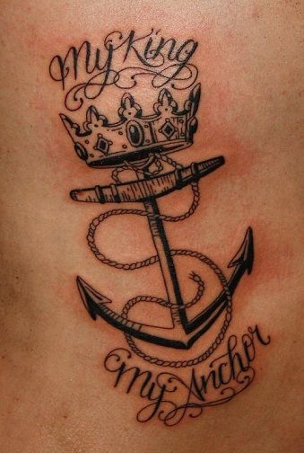 King and Anchor Tattoo