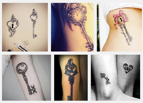 stilingas raktas-tatuiruočių dizainas-ir-nuotraukos