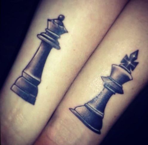 rege and Queen Chess Tattoos