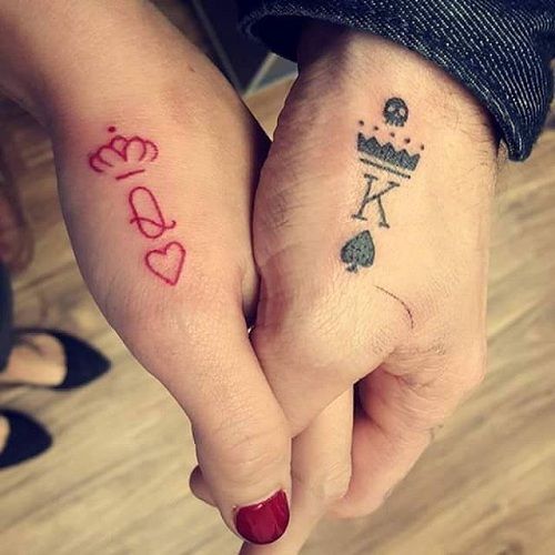 King and Queen Designed Tattoo