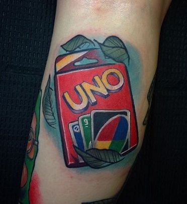 O.N.U. card tattoos design