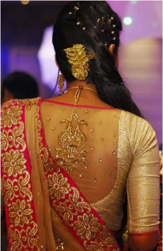 Palaidinė back neck designs for pattu sarees15