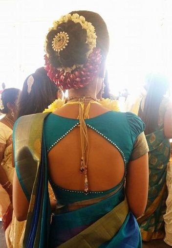 Palaidinė back neck designs for pattu sarees1