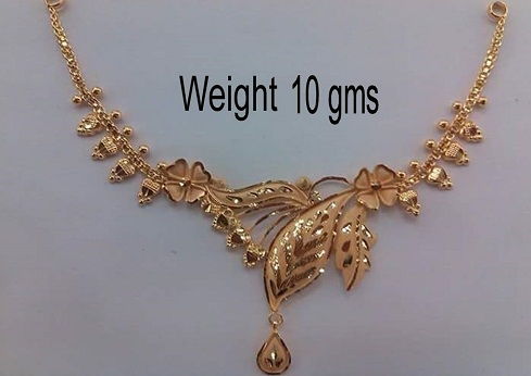 Egyszerű Floral Gold Necklace