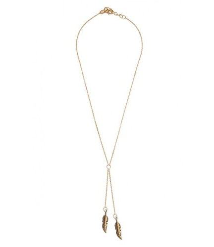 Thin Gold Chain with Leaf pendant