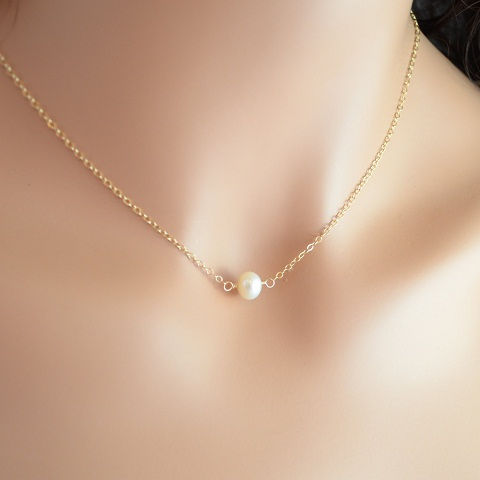 Egyetlen Pearl Gold Necklace