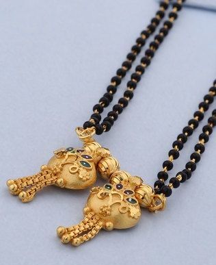 Dvivietis Strand Black bead Designed Chain with Two Vati