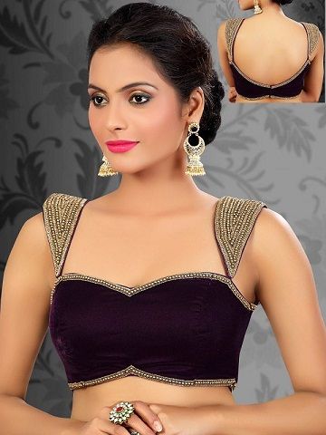 Sweetheart Neck Blouse For Net Saree