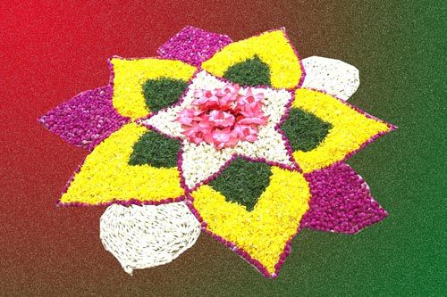  Circlular Flower Rangoli Design