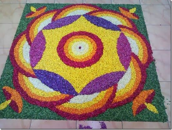 rangoli designs with flowers