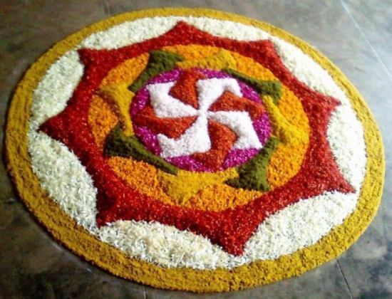 rangoli designs with flowers