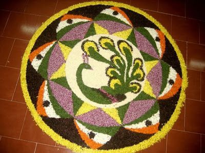 Rangoli Designs with Flowers 7