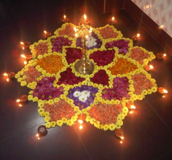 Rangoli Designs with Flowers 8