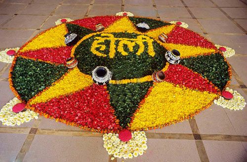 Rangoli Designs with Flowers 10