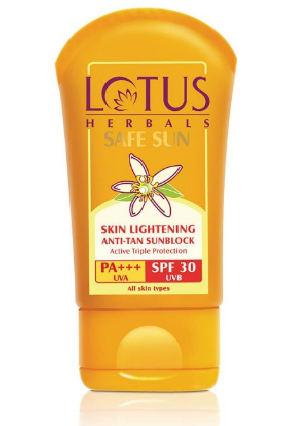 Lotus Herbals Anti Tan Sunblock Cream For Face, Hands And Legs