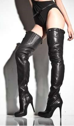 The knee length lady boots