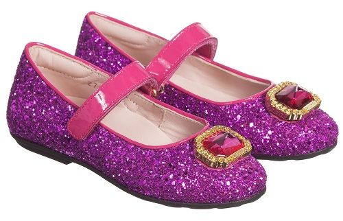The glittery shoes