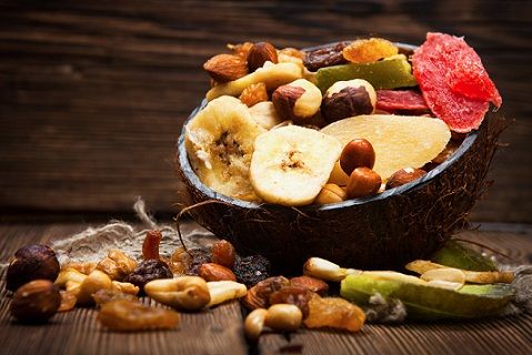 Diet Foods for Hair Growth - nuts and fruits