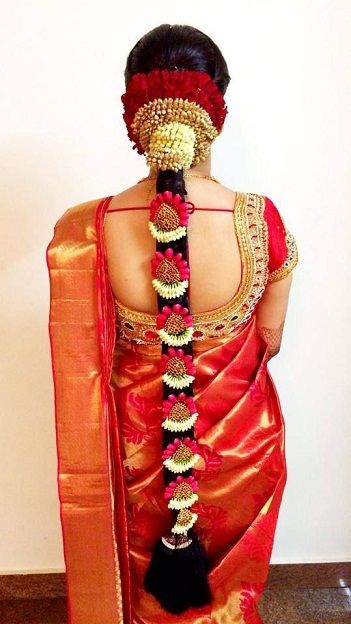 Sud Indian Floral Wedding Hairstyle9