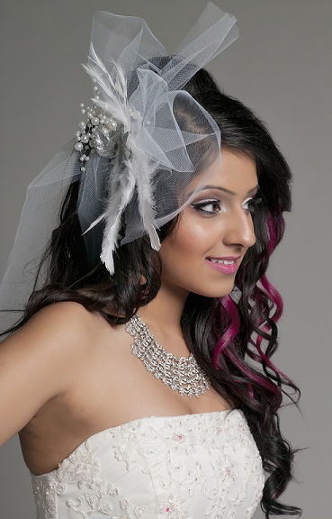 indián Bridal Hairstyles- Crown puffed