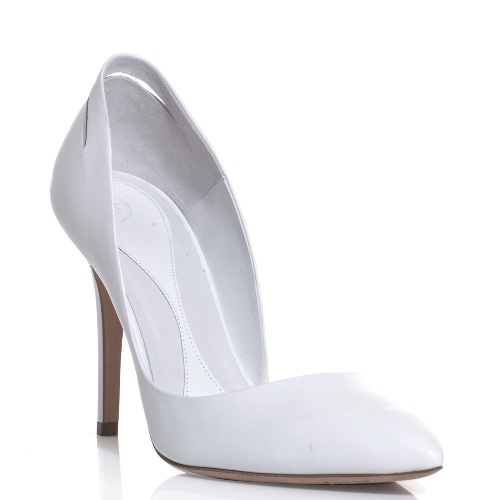 Alexander McQueen: White Heeled Sandals