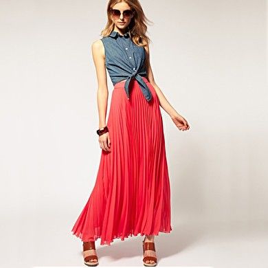 The Carefree Red - Best Maxi Skirts For Girls And Women